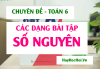 Các dạng bài tập số nguyên từ cơ bản và nâng cao (đầy đủ) Toán 6